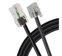 Maplin RJ11 Connector to RJ45 Plug Telephone Cable, 3m Black