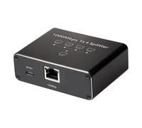 Maplin RJ45 1 Port In 4 Ports Out Ethernet LAN Splitter - Black