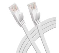 Maplin Ethernet Cable 30M White, Flat CAT6 Gigabit LAN UTP Network Cable RJ45 High-Speed 10Gbps Compatible with Laptop, PC, CCTV, PS4/5, Xbox, Switch, Modem, Router, Smart TV, Sky Box, WiFi Extender