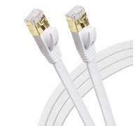 Maplin Flat Ethernet Cable 50M, CAT7 UTP LAN Network Cable RJ45 10Gbps Individual Shielding, Compatible with Laptop/PC, CCTV, PS4/5, Xbox, Switch, Modem, Router, Smart TV, Printer, WiFi Extender