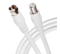 Maplin Satellite Extension Cable Coaxial F Type Male to F Type Female - White