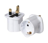 Maplin Schuko Plug to UK Mains Plug Converter 13 Amp Travel Adapter - White