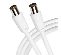 Maplin TV Aerial Cable Coaxial RF Male to RF Male - White