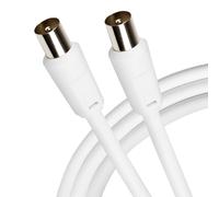 Maplin TV Aerial Cable Coaxial RF Male to RF Male - White