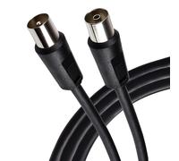 Maplin TV Aerial Extension Cable Coaxial RF Male to RF Female - Black