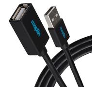 Maplin USB-A Male to USB-A Female Extension Cable 0.75m Black