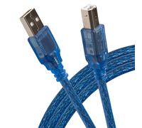 Maplin USB-A to USB-B Cable - Blue, 1m