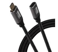 Maplin USB-C to USB-C Female Extension Cable Braided 3.2 10Gbps 100W Charge and Data 3m