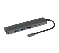 Maplin USB-C Multiport Hub 2x USB-A 3.0 / HDMI / 2x USB-C 100W / Gigabit RJ45