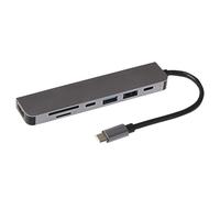 Nikkai USB C Hub Adapter, 6-in-1 with 2x USB-A 3.0, 4K HDMI, 2x USB-C, SD/Micro SD Card Reader for MacBook Air, MacBook Pro, Dell XPS, Lenovo ThinkPad and More