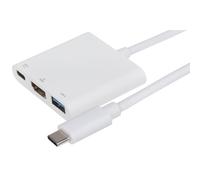 Maplin USB-C Multiport Hub Adapter, 3-in-1 with 4K HDMI @30Hz, USB-C Power Delivery PD Charging 87W, USB-A 3.1 Gen1 for MacBook Air, MacBook Pro, Dell XPS, Lenovo ThinkPad and more
