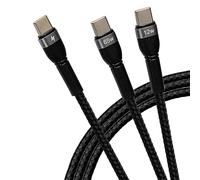Maplin USB-C to 2 in 1 Multi Charging Cable USB-C 65W and 12W Braided, 3m, for Apple MacBook, iPad Pro, iPad Air, iPhone 16,15, Samsung Galaxy, Microsoft Surface, Google Pixel, Honor and more