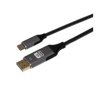 Maplin USB-C To DisplayPort Cable 4K 60Hz Ultra Hd Aluminium Case 2m
