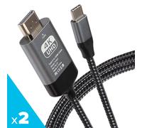 Maplin USB-C to HDMI Cable Supports 4K@60Hz Ultra HD 3m, Compatible iPhone 15 Series, MacBook Pro/Air, iMac, iPad Pro, Galaxy, Surface, XPS, HP etc