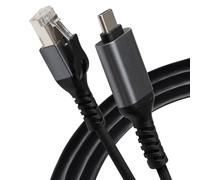 Maplin USB-C to RJ45 Cat 8 Ethernet Cable 1M, 40Gbps, 2000MHz, Plug & Play, Shielded LAN Cable, Compatible with Cat7/Cat6a/Cat6/Cat5e
