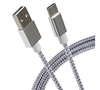 Maplin USB C to USB-A Cable Braided 15W, 2m, Charging and Syncing, for Apple MacBook, iPad Pro, iPad Air, iPhone 15, Samsung Galaxy phones, Microsoft Surface, Google Pixel and more