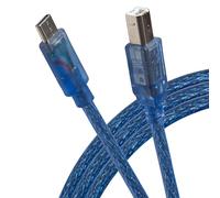 Maplin USB-C to USB-B Male Braided Cable, 1m