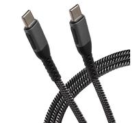Maplin USB C to USB C 60W Cable Braided, Charging and Syncing, 0.25m, for Apple MacBook, iPad Pro, iPad Air, iPhone 15, Samsung Galaxy phones, Microsoft Surface, Google Pixel, Honor and more