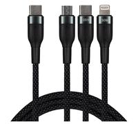 Maplin USB-C to USB-C / Lightning / Micro USB 3-in-1 Multi-Charging Cable - 3m