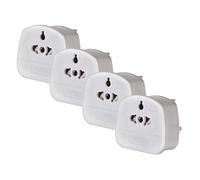 Maplin Tourist To Uk Travel Adapter - Black, Pack of 4