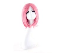 MapofBeauty 12"/30cm Fashion Unisex Short Straight Wig (Pink)