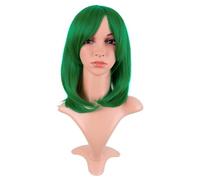 MapofBeauty 16 Inch/40 cm Fashion Short Side Bangs Synthetic fiber Hair BOB Women Wig (Grass Green)
