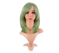 MapofBeauty 16 Inch/40 cm Fashion Short Side Bangs Synthetic fiber Hair BOB Women Wig (Mixed Green)