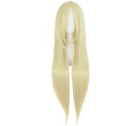MapofBeauty 32" 80cm Long Straight Anime Costume Cosplay Wig Party Wig (Light Blonde)