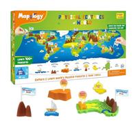 Mapology Physical Features of World Map 3DConstruction Toy Birthday Gift for Girls
