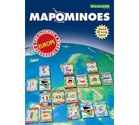 MAPOMINOES EUROPE - The Ultimate Geography Game - Fun and educational travel card game for kids teenagers and adults. Like dominoes with maps.