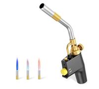 MAPP Gas Torch, SenDeluz Trigger Start Propane Torch Portable High Intensity Torch Head Plumbing Soldering Blow Torch Professional Brazing Torch for Welding Machine Maintenance Cooking Melting