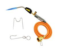 MAPP Propane Torch, MAPP Gas Torch Head with 1.5m Hose, Self Igniter Trigger Start & Adjustable Flame Control, Soldering Welding Brazing Torch Brass Tip CGA600 Interface