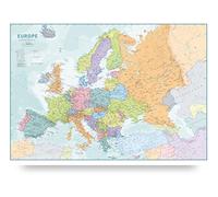 Maps International Europe Wall Map for Kids - Educational Poster Learning - Updated 2025 - Laminated - 59 x 42 cm