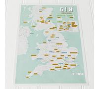 Gin Distilleries Collect and Scratch Off Travel Map -- Great Gift for Gin Lovers - 29 x 42cm