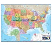 Maps International Political USA Wall Map 54 x 42 cm - Front Sheet Lamination