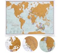 Maps International- Scratch The World Travel Map Print - 11 x 17 in