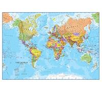 Maps International World Wall Map - Map of The World Poster - 23 x 33 - Front Lamination