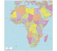 MapSherpa: Africa Political Wall Map - Extra Large - 122 x 127 cm Poster - Front Lamination