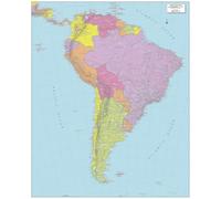 MapSherpa: South America Political Wall Map - 61 x 75 cm Poster - Front Lamination