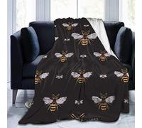 Mapsorting Funny Honey Bee Custom Blanket Personalized Blanket Customized Throw Blanket for Adults Kids