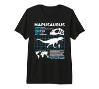 Mapusaurus Fact Sheet Skull Fossil, Dinosaur Facts Premium T-Shirt