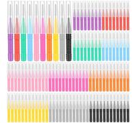 MAPVOLUT 120-Pack Interdental Brushes for Braces Care, 6 Sizes Orthodontic Flossers & Dental Cleaning Tools with Flexible Picks for Between Teeth, Bridges, Implants - 10 Assorted Colors