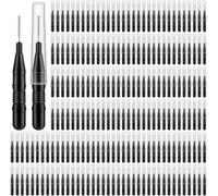 MAPVOLUT 200 PCs Professional Micro Brow & Lash Spoolie Brushes w/Caps - Dual-Use Eyebrow Brush, Eyelash Comb for Lamination, Tint, Lift, Extensions & Makeup Tools
