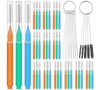 MAPVOLUT 51-in-1 Shower Head Cleaner Kit & Straw Cleaning Brushes Set - Unclog Nozzles, Holes, Stanley Cups, Sippy Bottles, Printers, Faucets - 35 Brushes, 10 Steel Picks, 5 Straw Brushes (3 Colors)
