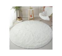 MAQDDO 100/120/140/160cm Round Rug Fluffy Soft Area Rugs for Kids Girls Room Princess Castle Plush Shag Carpet Cute Circle Bedroom Decor For Bedroom(Beige,120cm diameter)