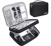 MAQDDO 1PC Portable Digital Storage Bag Gadget Waterproof Cable Organizer Pouch Electronics Devices Accessories Pack Supplies for Men & Women(Black B)