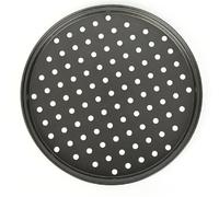 MAQDDO 2PCS Baking Tray Carbon Steel Pizza Tray with Holes (Non-Stick) Baking Tray with Holes Cooking Tray Dish Rack Baking Tools for Biscuits(28cm)