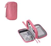 MAQDDO 2pcs Travel Portable Digital Product Storage Bag USB Data Cable Organizer Headset Charging Treasure Box for Men & Women(Pink)