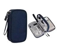 MAQDDO 2pcs Travel Portable Digital Product Storage Bag USB Data Cable Organizer Headset Charging Treasure Box for Men & Women(Blue)