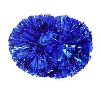 MAQDDO 4pcs Cheerleading Pom Poms With Handle Cheer Balls Hand Dance Pompoms Accessories For Party(Blue)